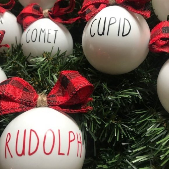 Holiday Reindeer Ornaments (Set of 9) - Picture 3 of 5